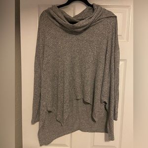 Express grey cowl neck sweater